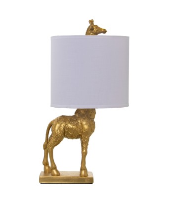 Lámpara Sobremesa Jirafa Dorada Resina 42cm | Diseño Exótico