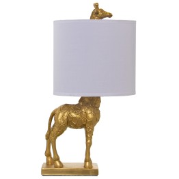 Lámpara Sobremesa Jirafa Dorada Resina 42cm | Diseño Exótico
