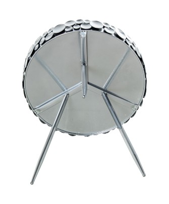 Mesa Auxiliar de Metal Plateado Ø51,5x62,5 cm | Comprar Online