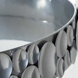 Mesa Auxiliar de Metal Plateado Ø51,5x62,5 cm | Comprar Online