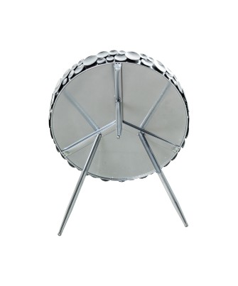 Mesa Auxiliar de Metal Plateado Ø51,5x62,5 cm | Comprar Online