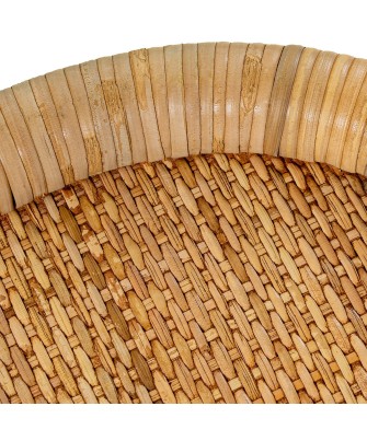 Mesa Auxiliar Ratán Natural 76x46x40 cm | Estilo Boho
