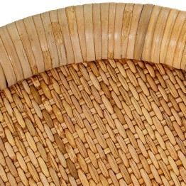 Mesa Auxiliar Ratán Natural 76x46x40 cm | Estilo Boho