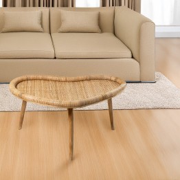 Mesa Auxiliar Ratán Natural 76x46x40 cm | Estilo Boho