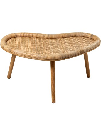 Mesa Auxiliar Ratán Natural 76x46x40 cm | Estilo Boho