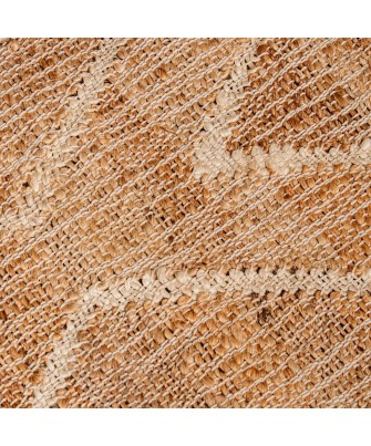 Alfombra Yute y Algodón Geométrica 80x160 cm | Decoración Boho