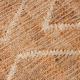 Alfombra Yute y Algodón Geométrica 80x160 cm | Decoración Boho