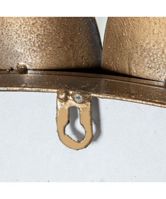Espejo Pared Metal Dorado Ø70,5x4 cm | Decoración Elegante