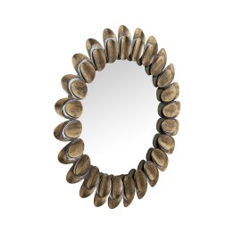 Espejo Pared Metal Dorado Ø70,5x4 cm | Decoración Elegante
