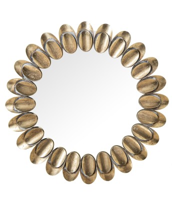 Espejo Pared Metal Dorado Ø70,5x4 cm | Decoración Elegante