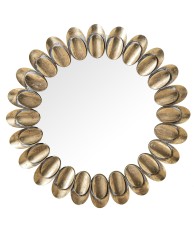 Espejo Pared Metal Dorado Ø70,5x4 cm | Decoración Elegante