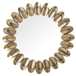 Espejo Pared Metal Dorado Ø70,5x4 cm | Decoración Elegante