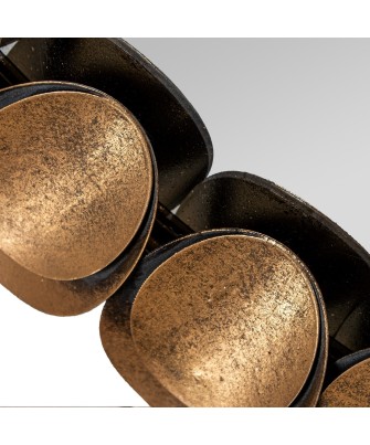 Espejo Pared Metal Dorado Ø70,5x4 cm | Decoración Elegante