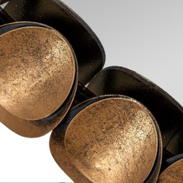 Espejo Pared Metal Dorado Ø70,5x4 cm | Decoración Elegante
