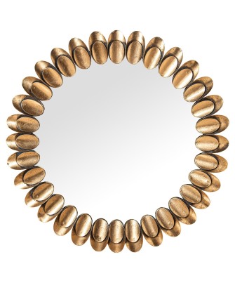 Espejo Pared Metal Dorado Ø70,5x4 cm | Decoración Elegante