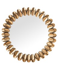 Espejo Pared Metal Dorado Ø70,5x4 cm | Decoración Elegante