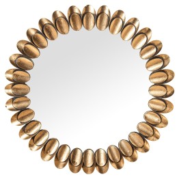 Espejo Pared Metal Dorado Ø70,5x4 cm | Decoración Elegante