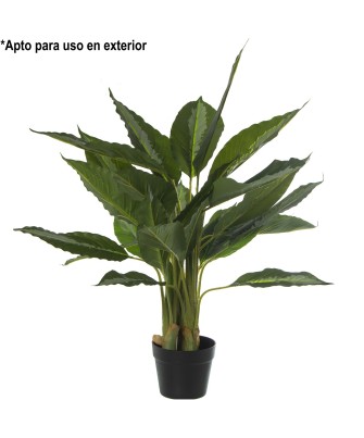 Planta Artificial Hoja Bicolor 85cm Exterior | Precios Bajos