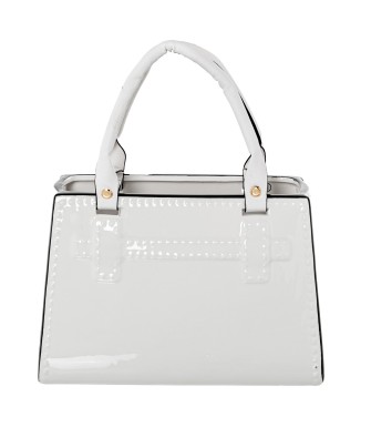 Figura Cerámica Bolso Blanco 24cm | Decoración Chic