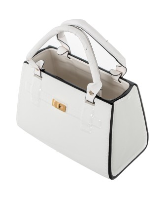 Figura Cerámica Bolso Blanco 24cm | Decoración Chic