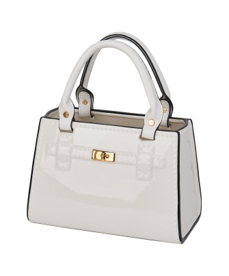 Figura Cerámica Bolso Blanco 24cm | Decoración Chic