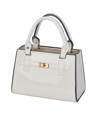 Figura Cerámica Bolso Blanco 24cm | Decoración Chic