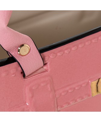 Figura Cerámica Bolso Rosa 24cm | Decoración Chic