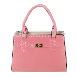 Figura Cerámica Bolso Rosa 24cm | Decoración Chic