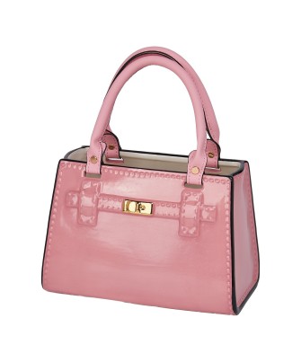 Figura Cerámica Bolso Rosa 24cm | Decoración Chic