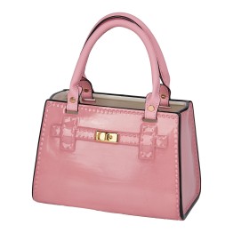 Figura Cerámica Bolso Rosa 24cm | Decoración Chic