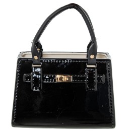Figura Cerámica Bolso Negro 24cm | Decoración Chic