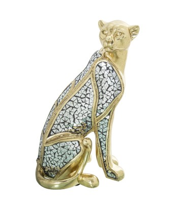 Figura Guepardo Resina Dorada 37cm | Decoración Salón