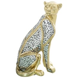 Figura Guepardo Resina Dorada 37cm | Decoración Salón