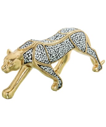 Figura Guepardo Resina Dorada 53cm | Decoración Aparador