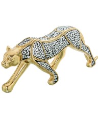 Figura Guepardo Resina Dorada 53cm | Decoración Aparador