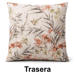 Cojín Doble Cara Estampado Botánico 45x45cm | Textil Hogar