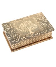 Joyero Metal Dorado Árbol de la Vida 20x13 cm | Compra Online