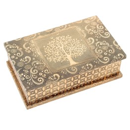 Joyero Metal Dorado Árbol de la Vida 20x13 cm | Compra Online
