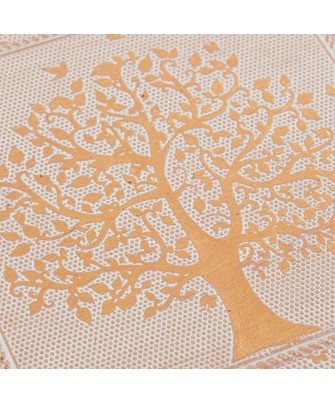 Joyero Metal Blanco/Oro Árbol de la Vida 20x13 cm | Compra Online