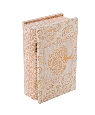 Joyero Metal Blanco/Oro Árbol de la Vida 20x13 cm | Compra Online