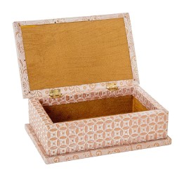 Joyero Metal Blanco/Oro Árbol de la Vida 20x13 cm | Compra Online
