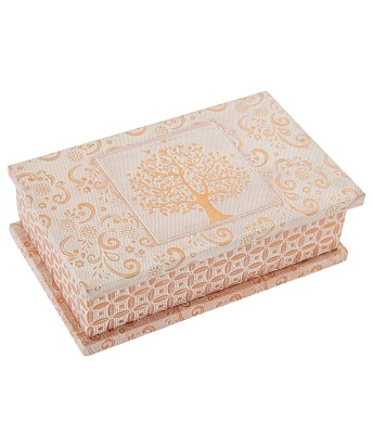 Joyero Metal Blanco/Oro Árbol de la Vida 20x13 cm | Compra Online