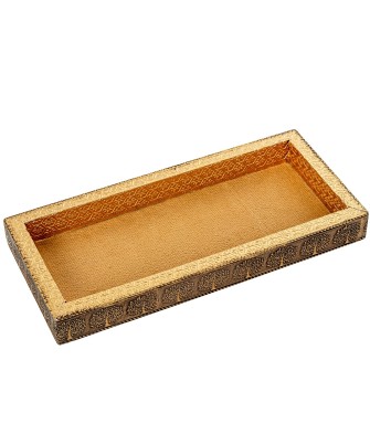 Bandeja Metal Dorado Árbol de la Vida 26x12 cm | Precios Bajos