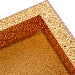 Bandeja Metal Blanco/Oro Árbol de la Vida 26x12 cm | Precios Bajos