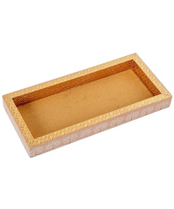 Bandeja Metal Blanco/Oro Árbol de la Vida 26x12 cm | Precios Bajos