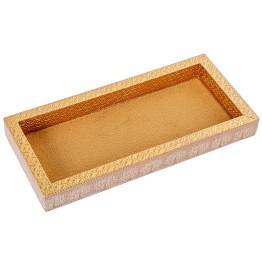 Bandeja Metal Blanco/Oro Árbol de la Vida 26x12 cm | Precios Bajos