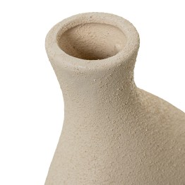 Set 2 Jarrones Cerámica Corazón Modernos Crudo 24cm - Nova Decoración