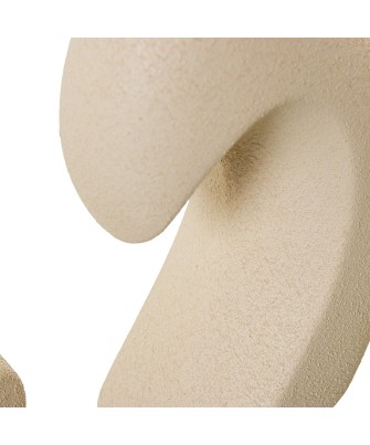 Set 2 Jarrones Cerámica Corazón Modernos Crudo 24cm - Nova Decoración