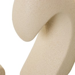 Set 2 Jarrones Cerámica Corazón Modernos Crudo 24cm - Nova Decoración