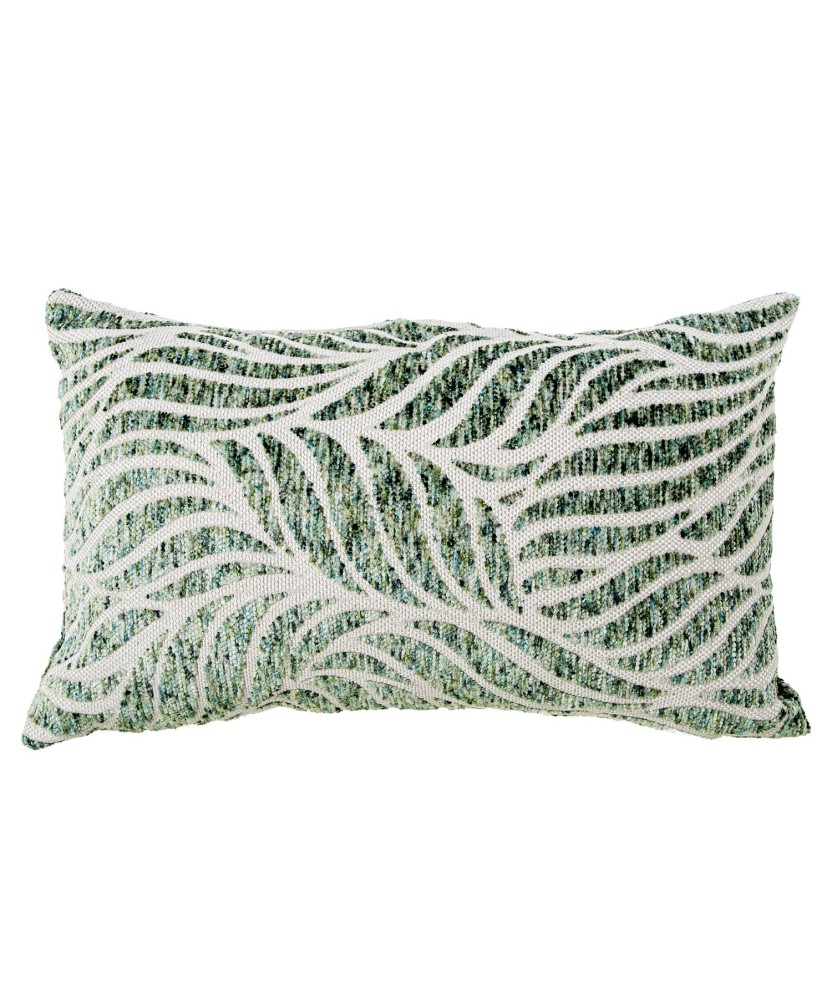 Cojín Hojas Verdes Doble Cara 30x50 cm con Cremallera